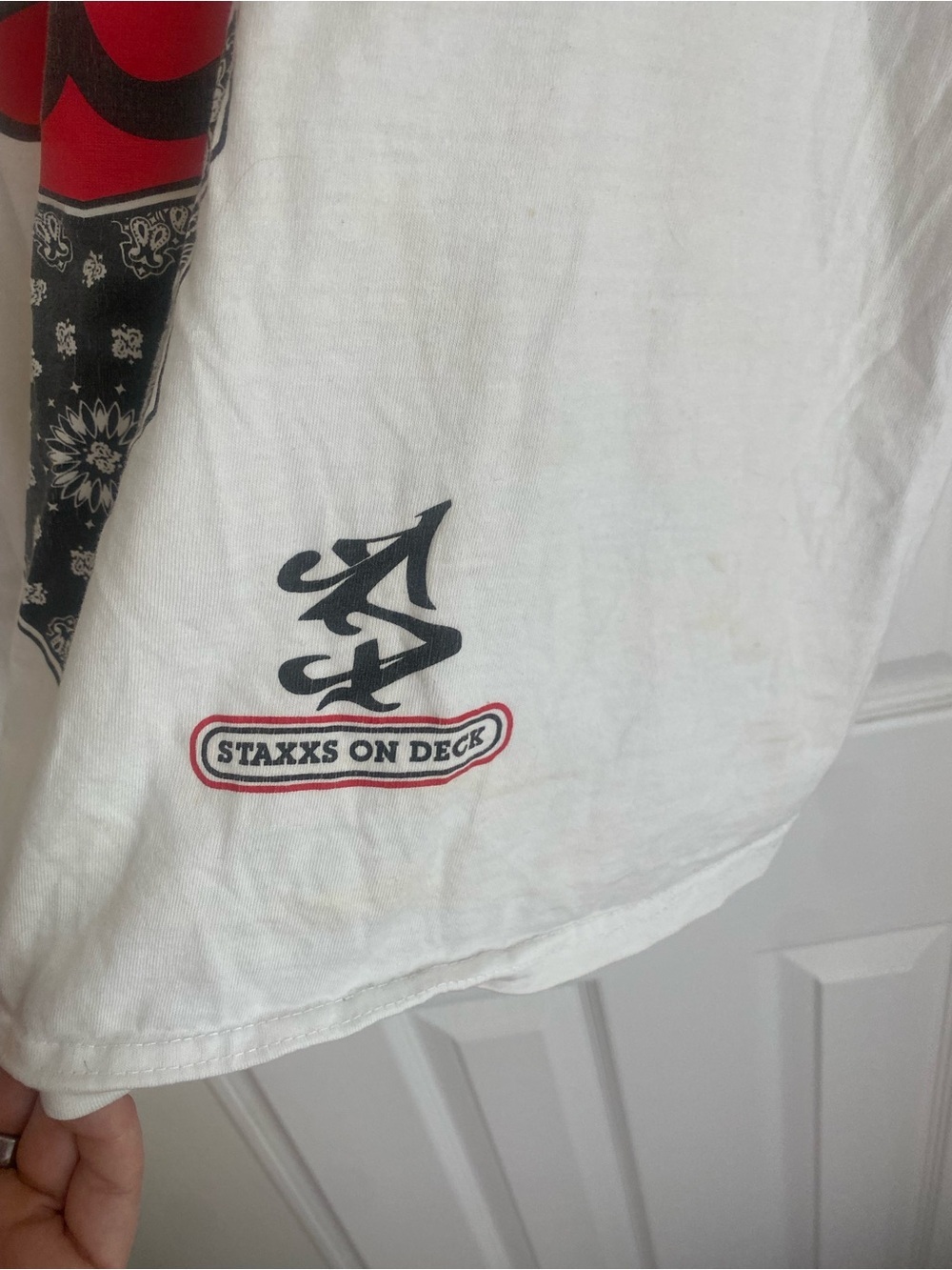 Hustle Gang White Tank with Red & Black Graphic - Picture 2 of 3